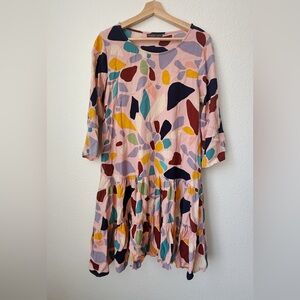 Mister zimi Multicolor Abstract Pattern Dress